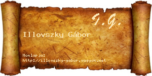 Illovszky Gábor névjegykártya