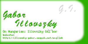 gabor illovszky business card